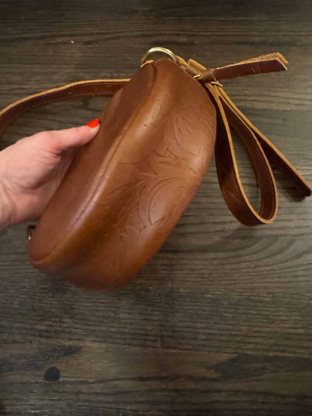 Portland Leather Round Cross Body Bag - Picture 5 of 10